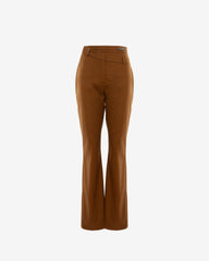 Pantaloni cu Talie Dubla, Mocha