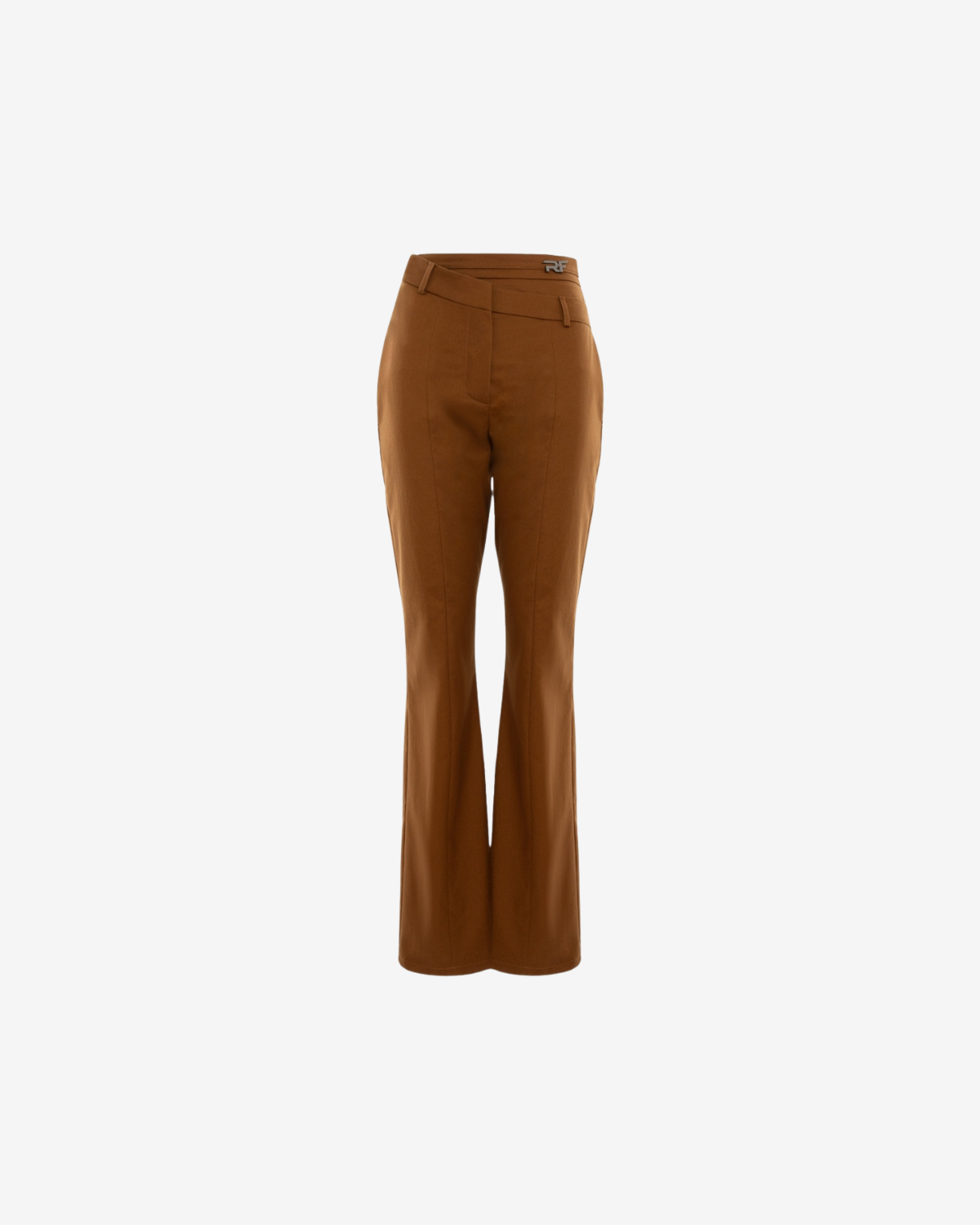Pantaloni cu Talie Dubla, Mocha