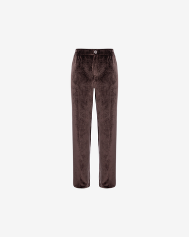 Pantaloni Drepti din Catifea, Chocolate