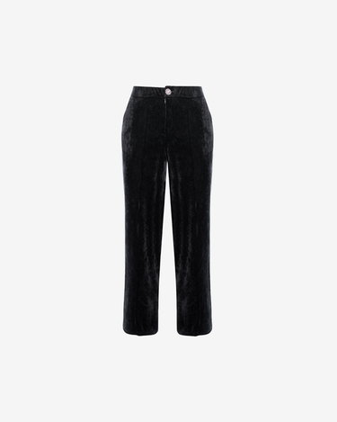 Pantaloni Drepti Blankie din Catifea, Negri