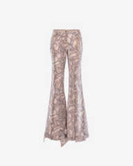 Snake Print Flared Pants