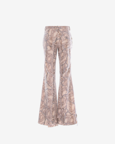 Pantaloni Evazati cu Imprimeu de Sarpe