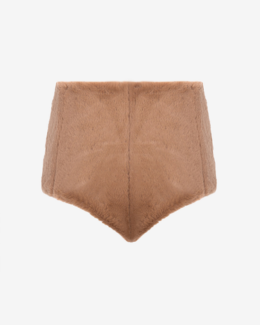 Pantaloni Scurti Blana Artificiala, Camel