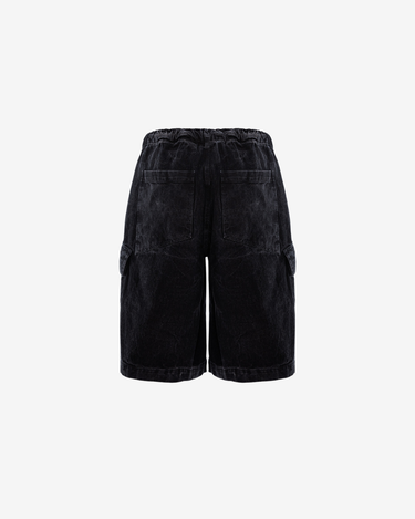 Pantaloni Scurti din Denim Dust, Negri