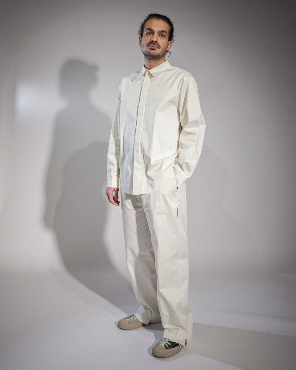 Pantaloni din Bumbac, Off White