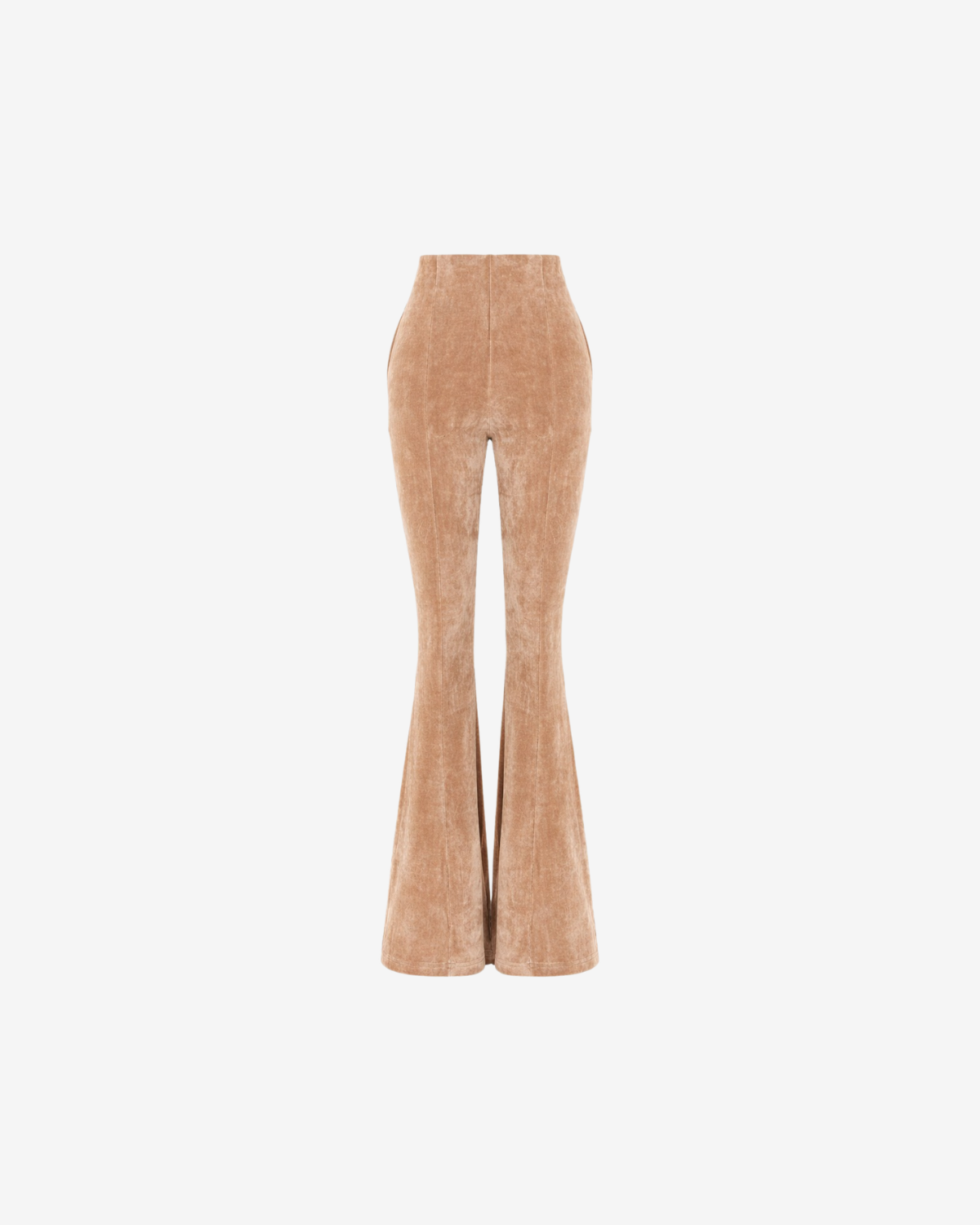 Pantaloni Trapez Blankie din Catifea, Bej