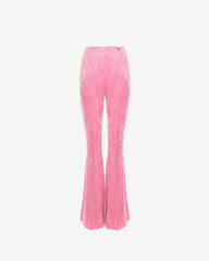 Pantaloni Trapez Blankie din Catifea, Roz