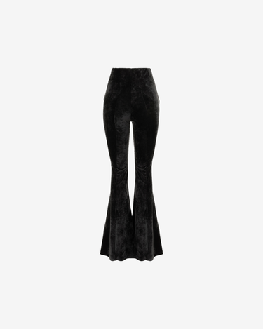 Pantaloni Trapez Blankie din Catifea, Negri