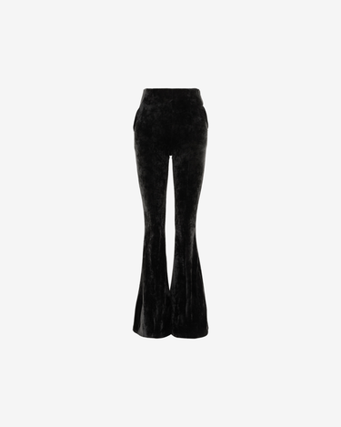 Pantaloni Trapez Blankie din Catifea, Negri