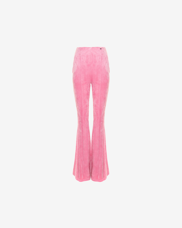 Pantaloni Trapez Blankie din Catifea, Roz