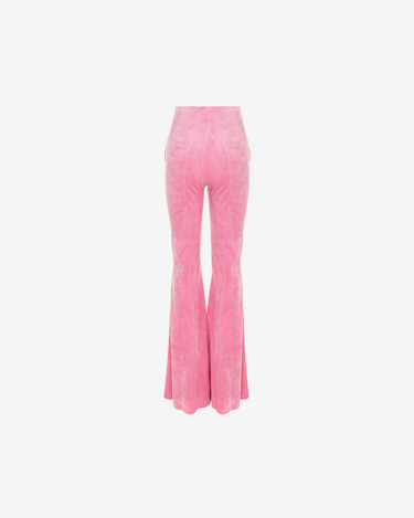 Pantaloni Trapez Blankie din Catifea, Roz