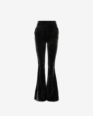 Pantaloni Trapez Blankie din Catifea, Negri