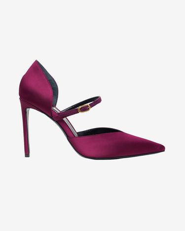 Pantofi din Satin "Agnes", Visinii