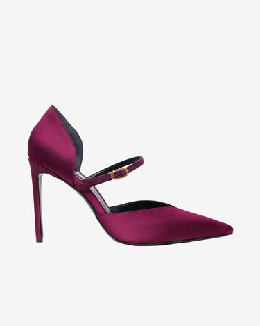 Pantofi din Satin "Agnes", Visinii