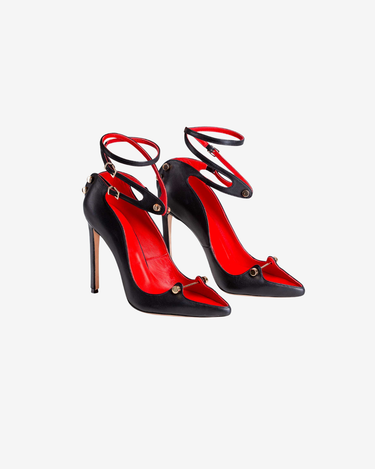 Pantofi din Piele Harlot, Negri