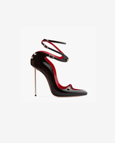 Pantofi din Piele Lacuita C Harlot, Negri