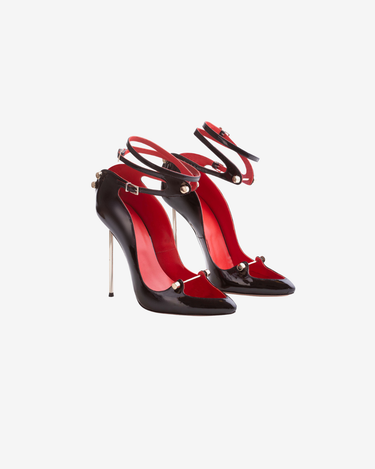 Pantofi din Piele Lacuita C Harlot, Negri