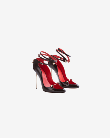 Pantofi din Piele Lacuita C Harlot, Negri