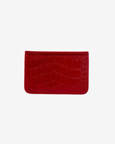 Cardholder 2 Red Croc