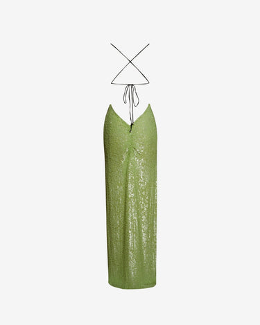 Rochie Asimetrica cu Paiete Lara, Verde