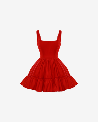 Rochie Corset Mini, Red Lace