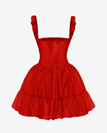 Rochie Corset Mini, Red Lace