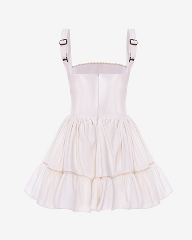Rochie Corset Mini, White Lace