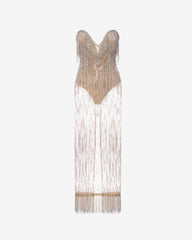 Rochie cu Margele Vera, Crem