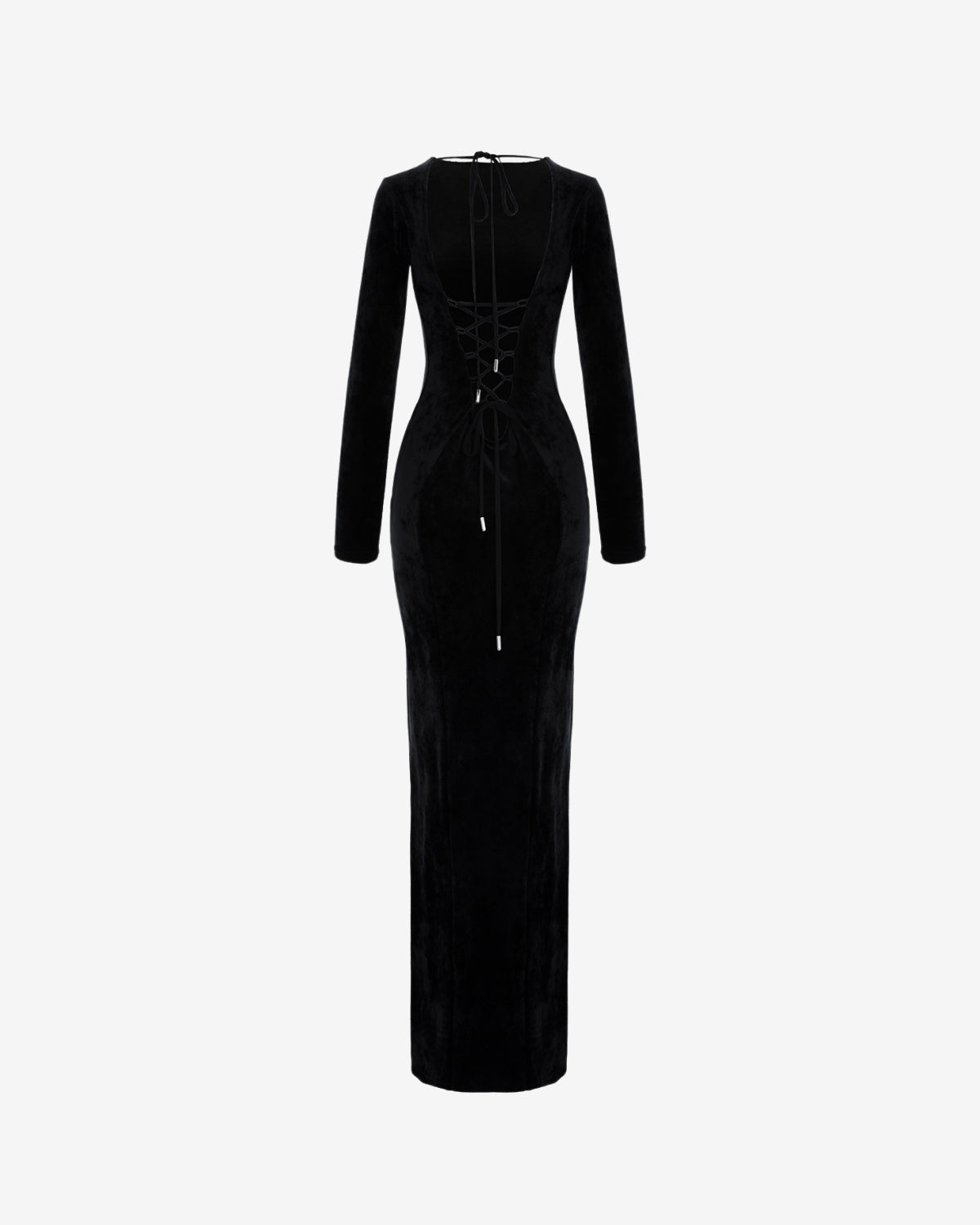 Rochie cu Spatele Gol Blankie din Catifea, Neagra