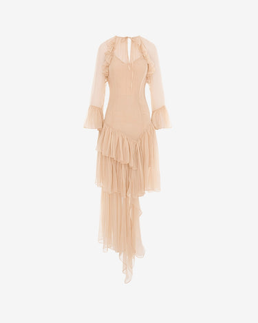 Rochie din Matase "L'Odyssee", Bej