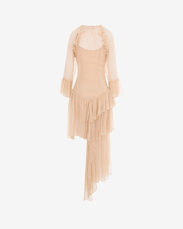 Silk Dress "L'Odyssee", Beige