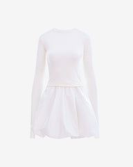 "Clara" Poplin Dress, White