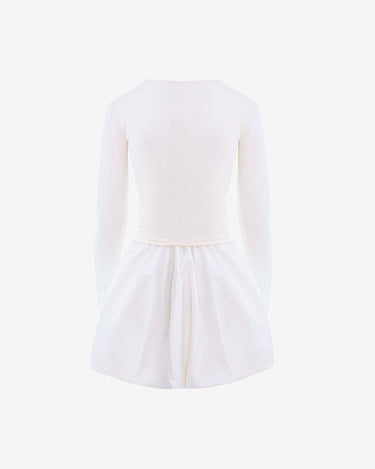 Rochie din Poplin "Clara", Alba