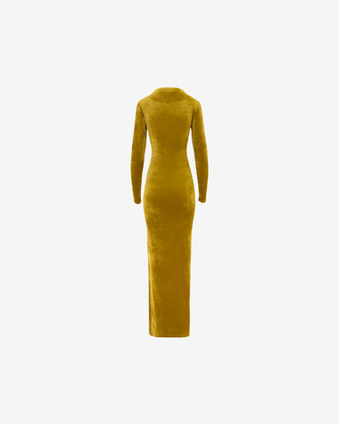 Rochie Lunga Blankie din Catifea, Fistic