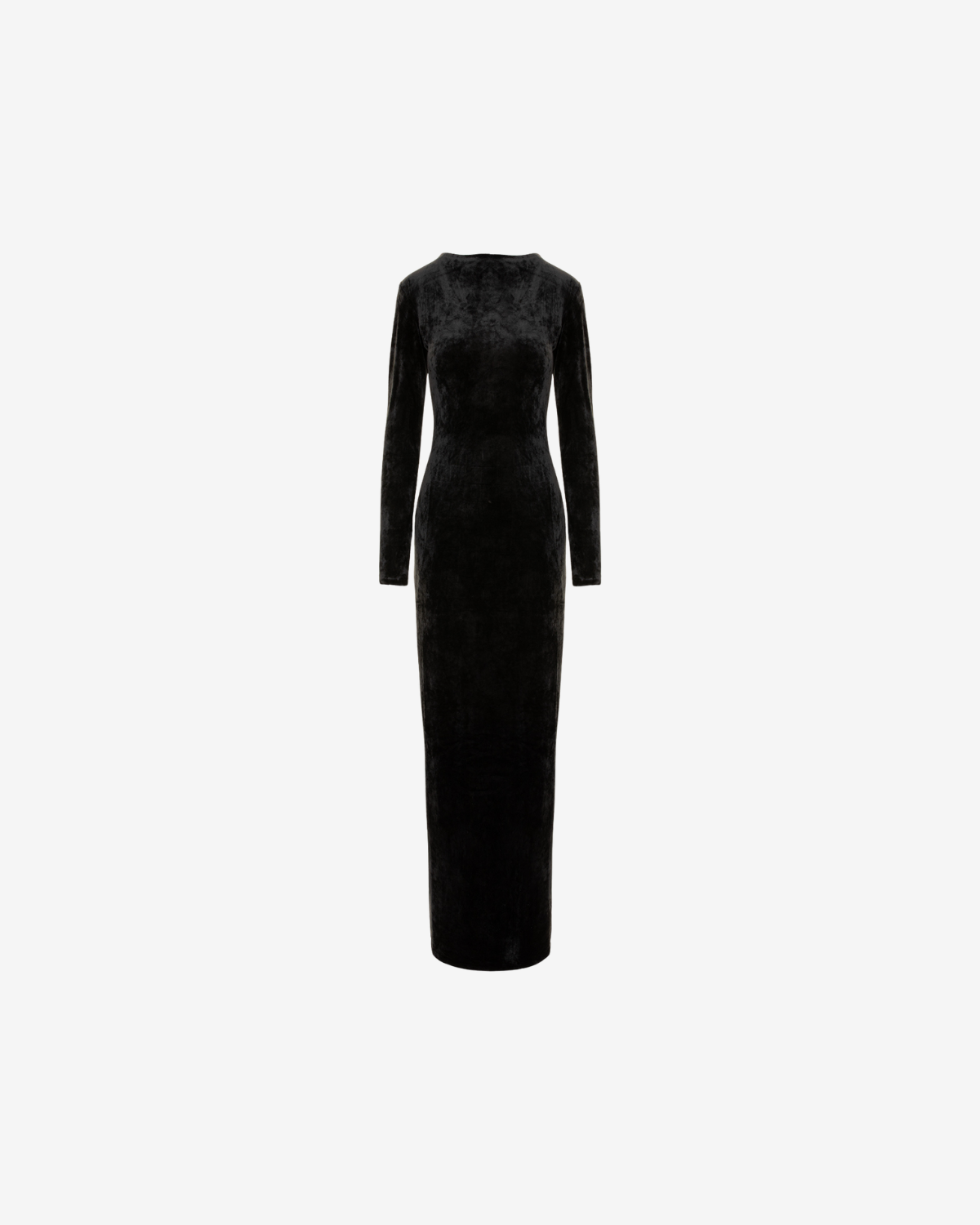 Rochie Lunga Blankie din Catifea, Neagra