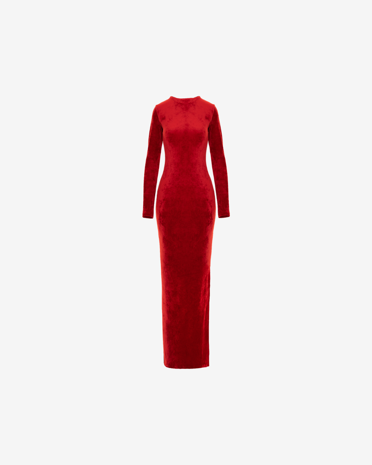 Rochie Lunga Blankie din Catifea, Rosie