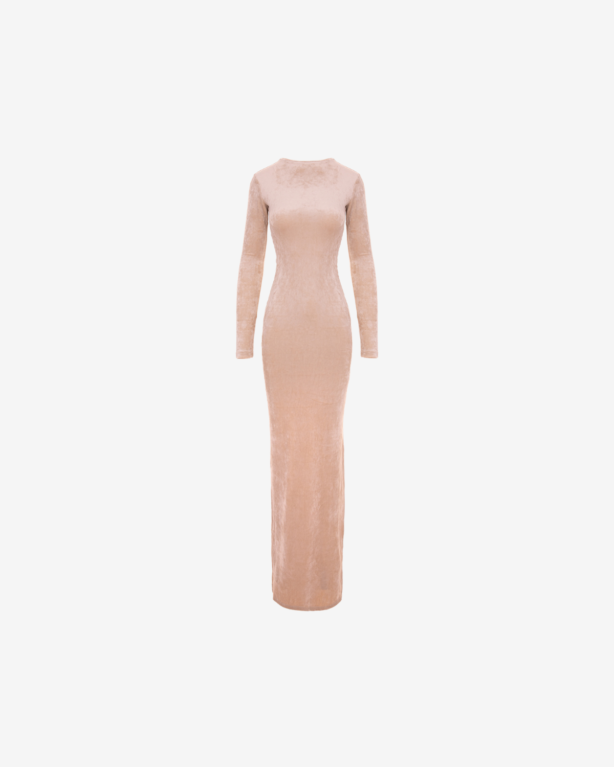 Rochie Lunga Blankie din Catifea, Vanilla