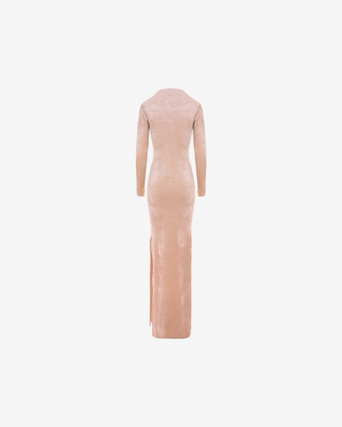 Rochie Lunga Blankie din Catifea, Vanilla