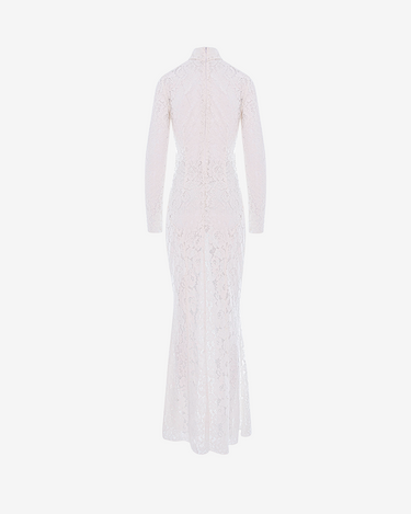 "Alessia" Long Lace Dress, White