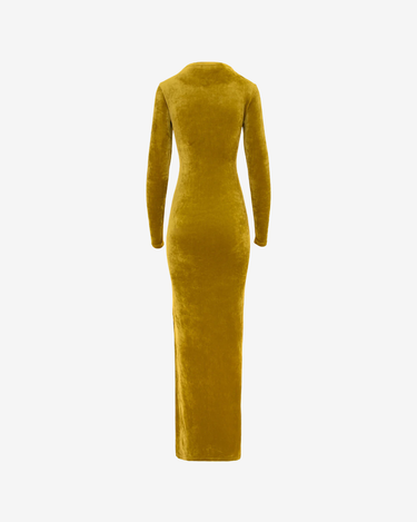 Rochie Lunga Blankie din Catifea, Fistic