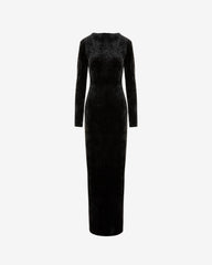 Rochie Lunga Blankie din Catifea, Neagra