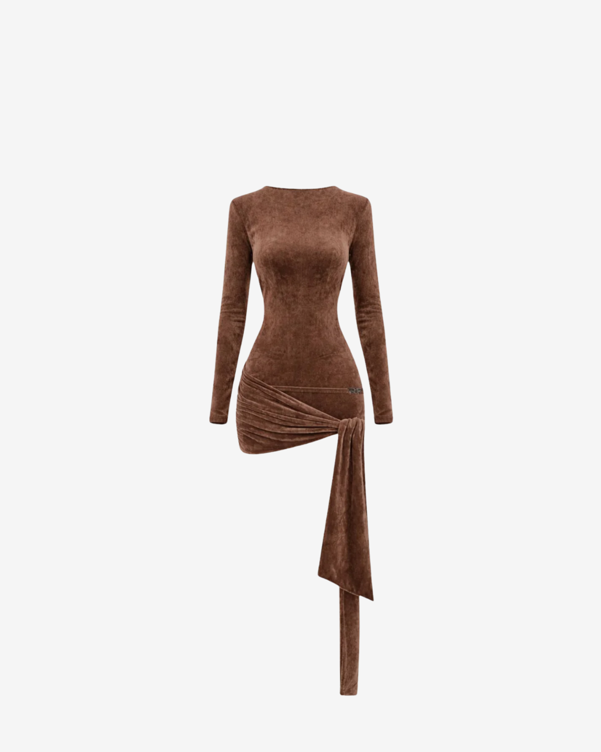 Rochie Mini Blankie din Catifea, Chocolate