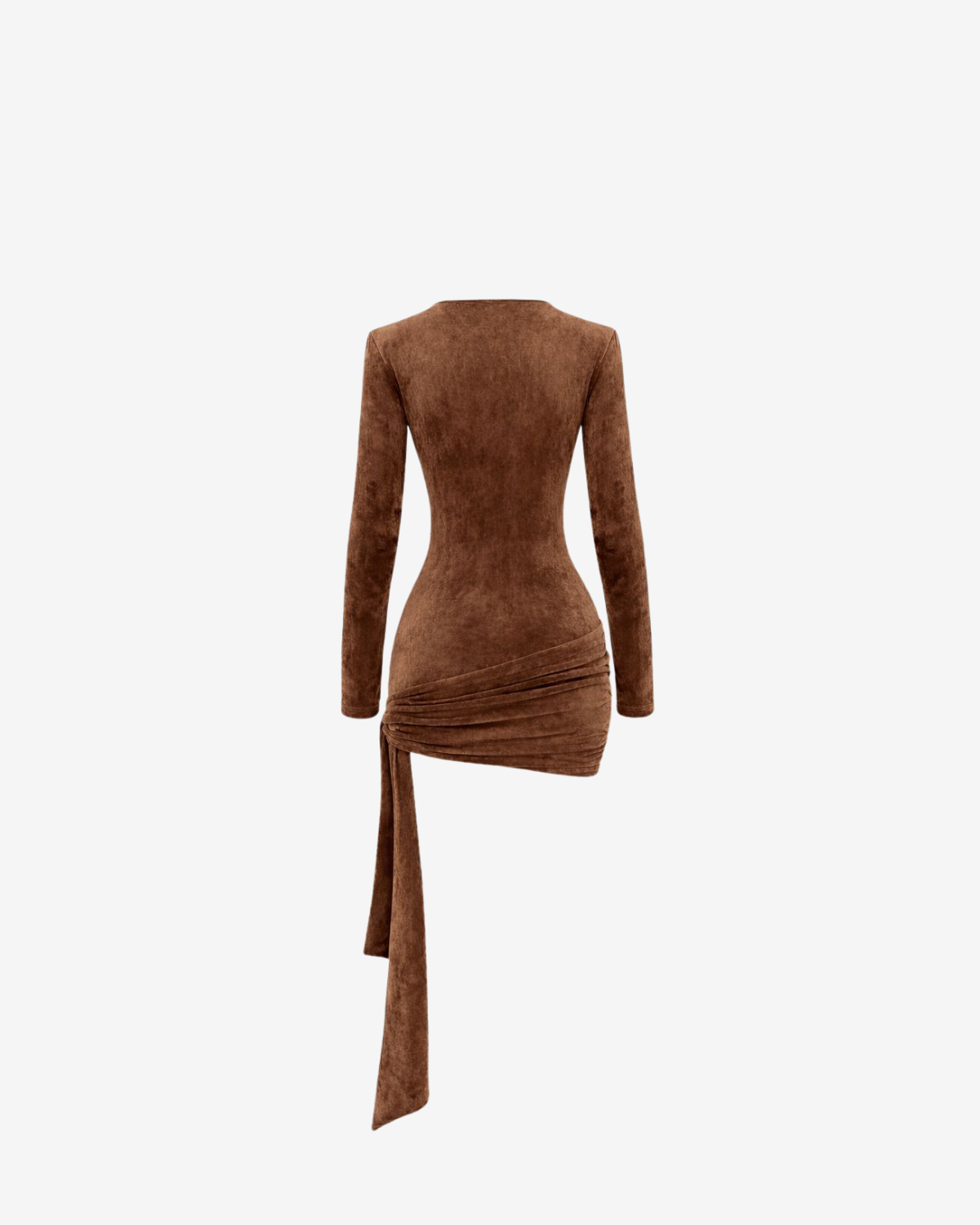 Rochie Mini Blankie din Catifea, Chocolate