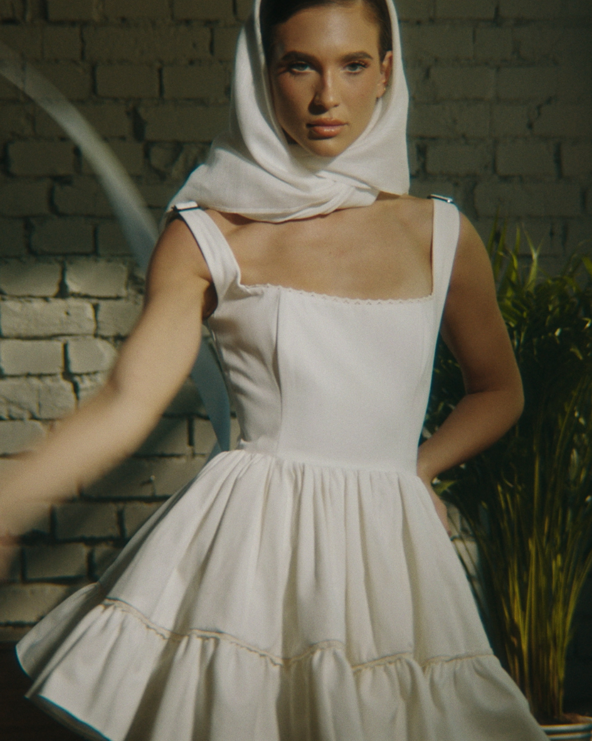 Rochie Corset Mini, White Lace