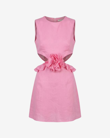 Rochie Mini din In "Rosa", Roz