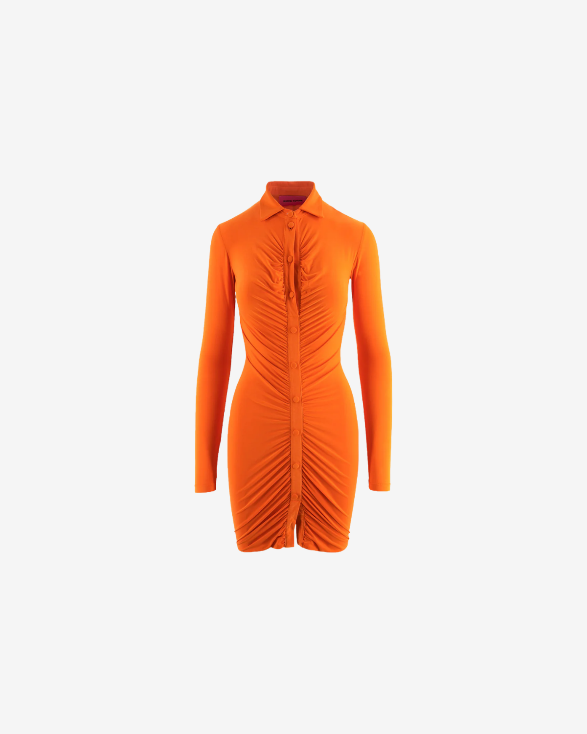 Rochie Portocalie Mini Incretita
