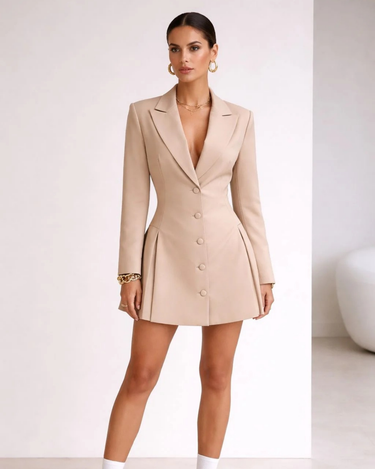 Rochie Sacou Amara, Bej