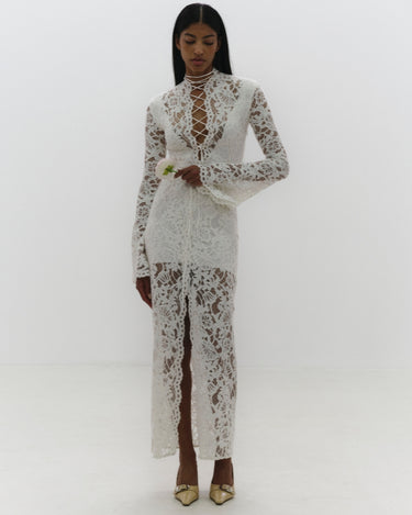 Rochie Sally Captusita, Alba