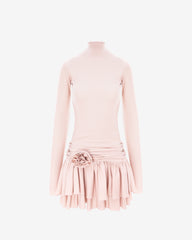 Rochie cu Trandafir Aplicat Silene, Roz