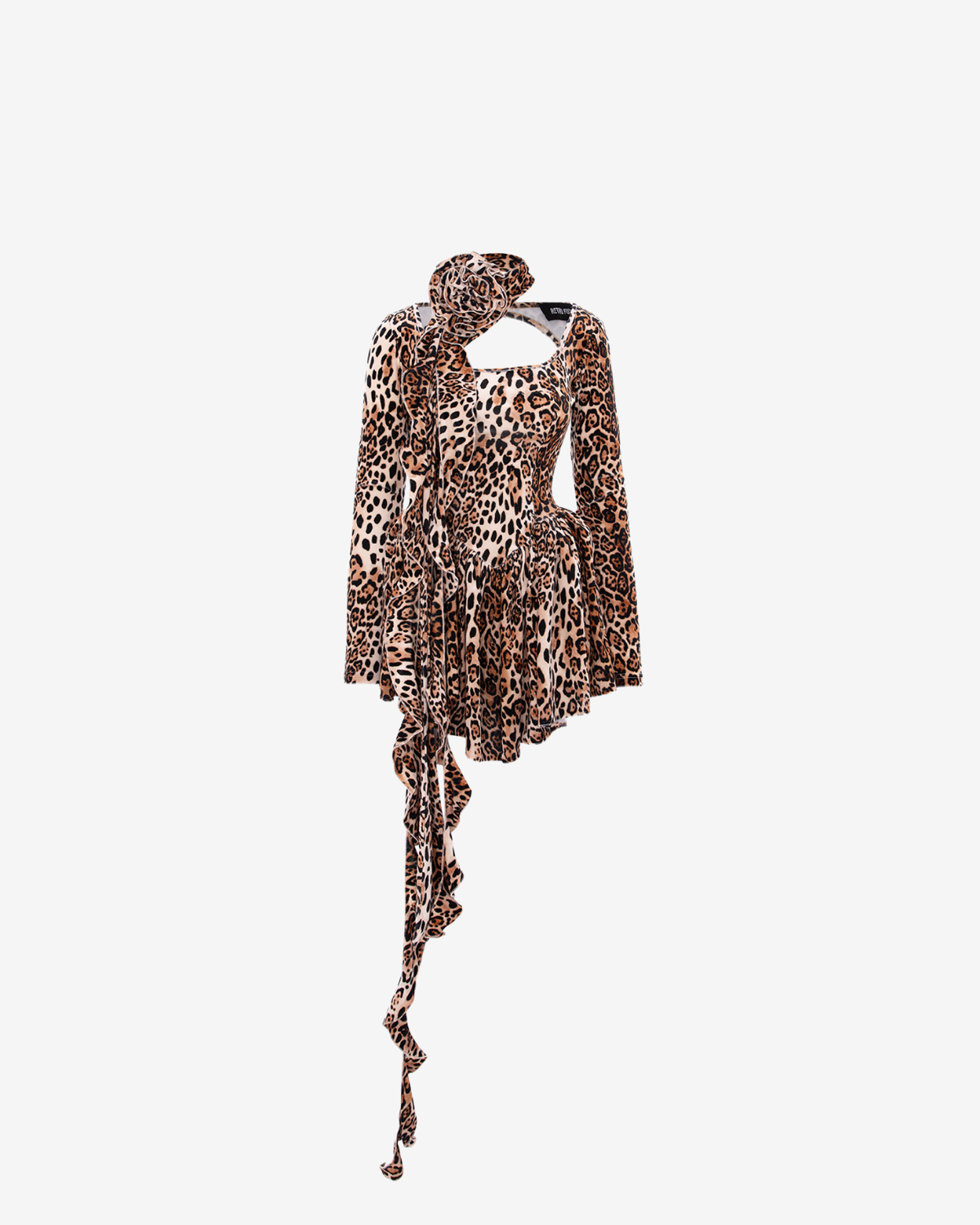 Rochie din Catifea Velvet Rose, Leopard